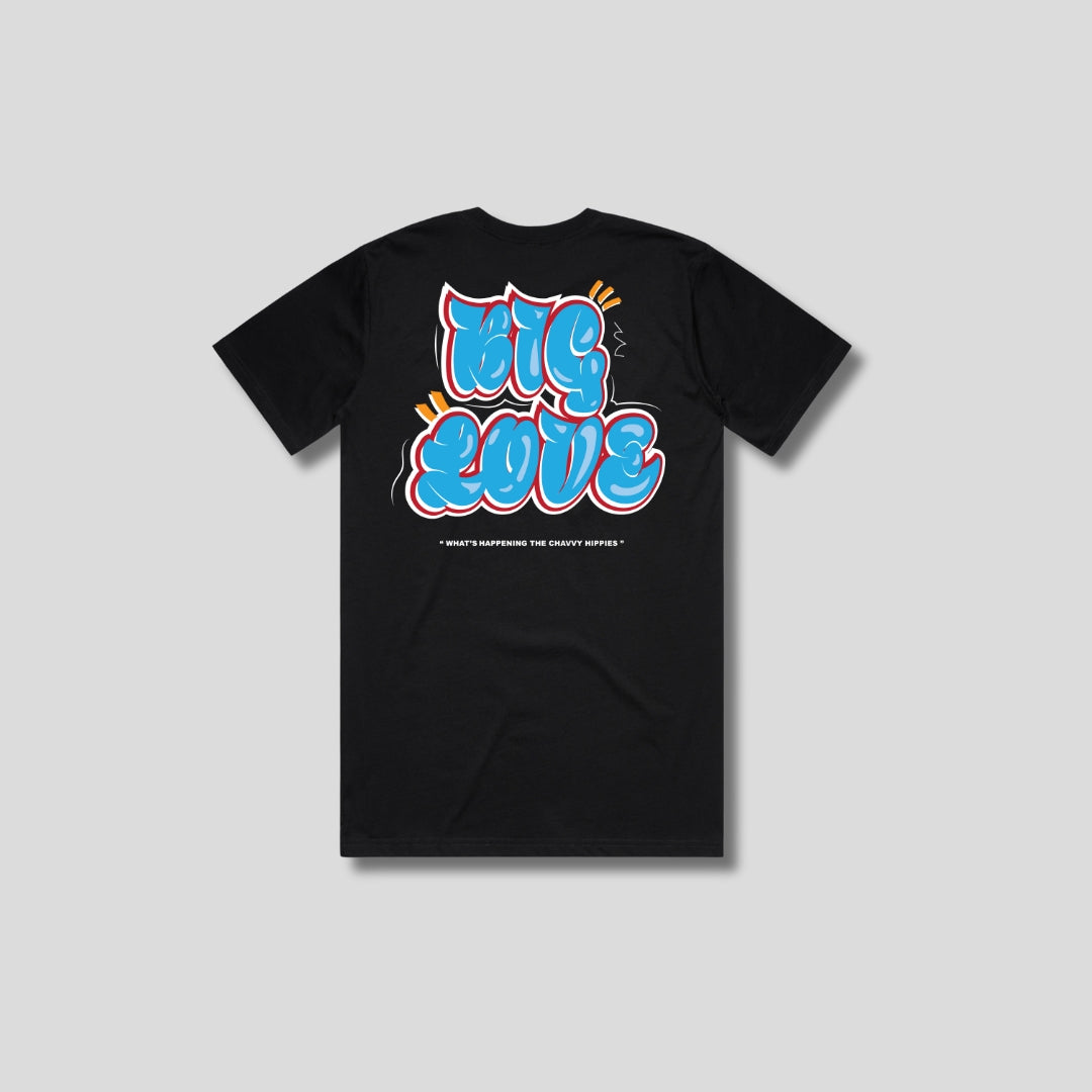 BIG LOVE T-shirt Black – Chavvy Hippy