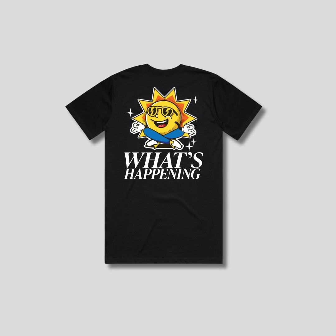 WHAT'S HAPPENING T-shirt Black